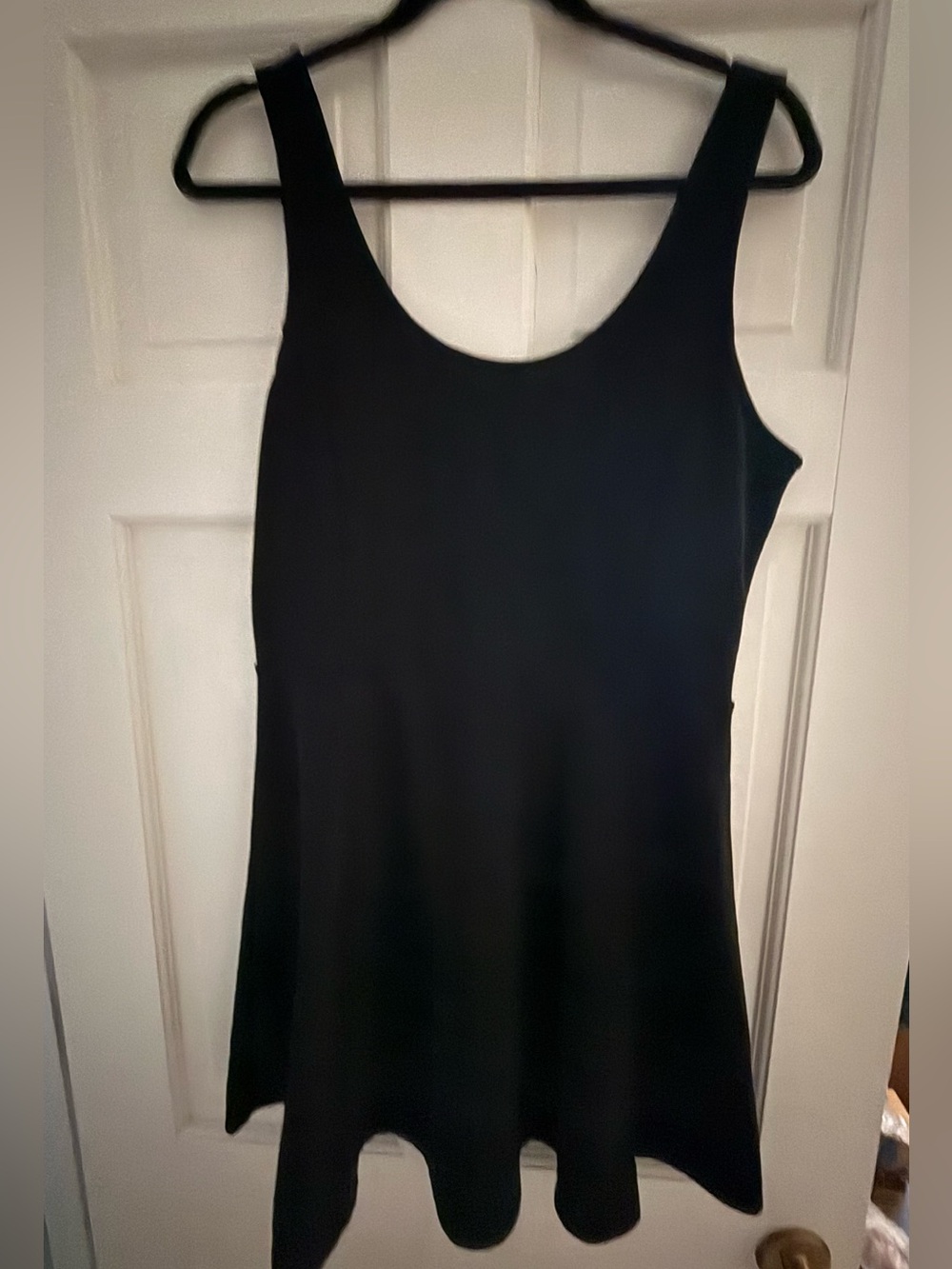 Divided Black Scoop Neck Tank Dress